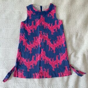 Lilly Pulitzer Pink and Purple Windsor Giraffe Print Shift Dress